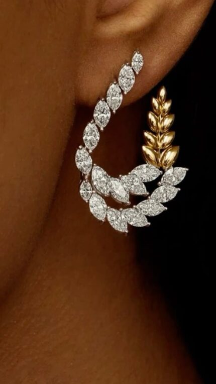 D&J Brilliant Marquise Cut Lab Diamond Earrings