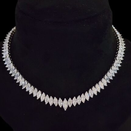 Marquise Solitaire Diamond Necklace