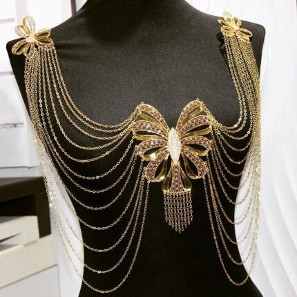 Imperial Bloom Diamond Shoulder Drape Necklace